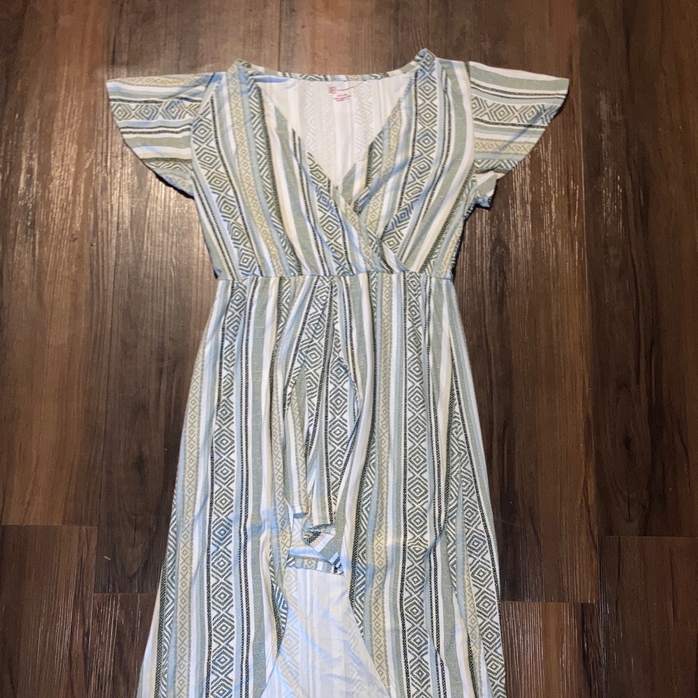 Striped Wrap Dress Romper Shorts